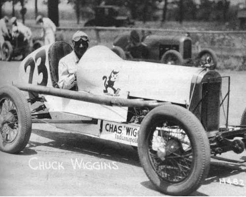 Charlie “Chuck” Wiggins behind the wheel of his No. 23.