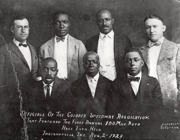 Officials of the Colored Speedway Association standing together in 1924
