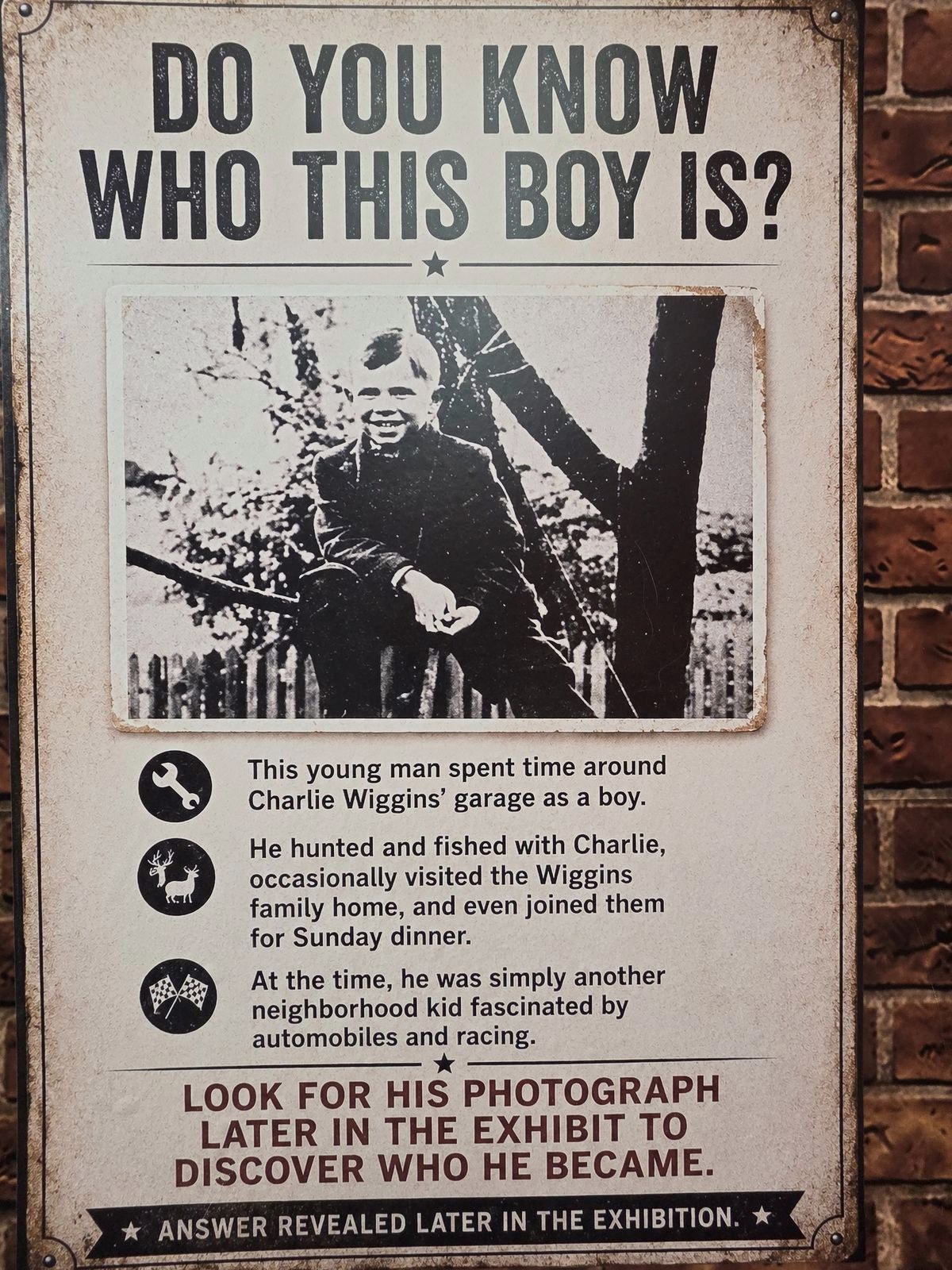“Do you know who this boy is?”