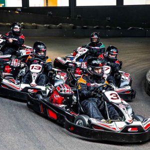 Lightweight Boxing Champion Mikey Garcia and Indy Racing Series Driver Conor Daly At UYRS Celebrity Grand Prix